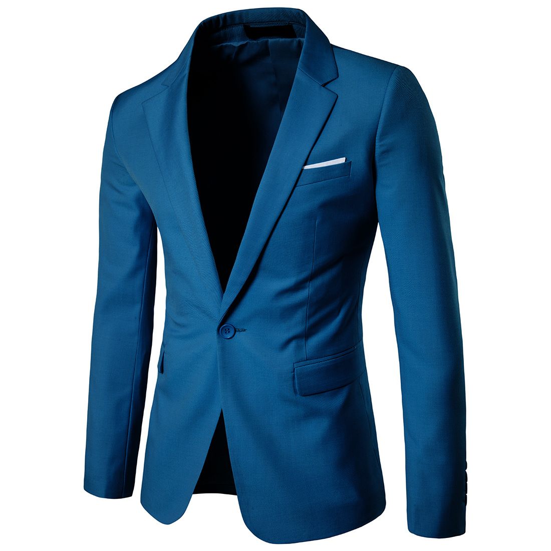 Men's One Button Suit Jacket Casual Man Groomsmen Wedding Suit